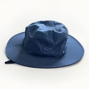 Nike Wide Brim Boonie Hat Navy Blue M/L Adjustable Outdoor Sun Hat Mowing Beach